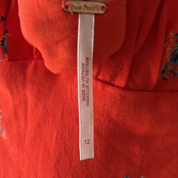 Red Free People Mockingbird Open-Back Mini Dress - Picture 6 of 7